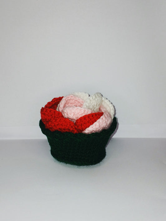 Heartfelt Bloom – Crochet Centerpiece with Hidden Coasters