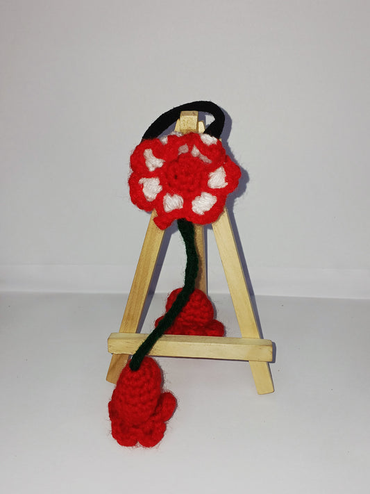Scarlet Bloom Hair Tie
